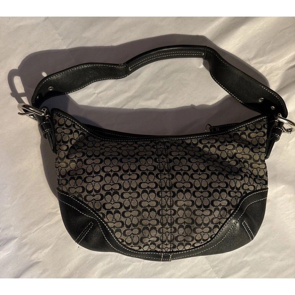 COACH Small Hobo Mini Signature black bag
